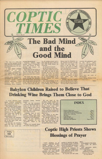 Coptic Times No. 2 p. 01